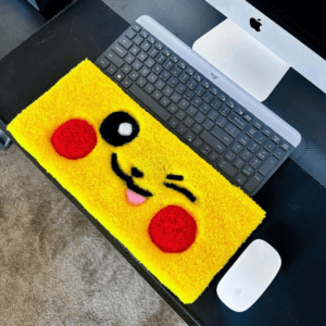 Handmade Pikachu Keyboard Rug